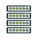 Kit 4 Farol De Milha 6 Leds 18w Barra Led 12v 24v Universal