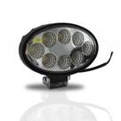 Kit 4 Farol De Milha Auxiliar Oval 8 Led 6000K Lente Branca