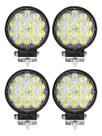 Kit 4 Farol Milha Auxiliar 14 Led Bola Agrícola Off Road 48w