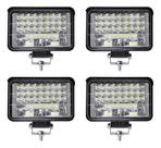 Kit 4 Farol Milha Auxiliar 48led 144w 9v36v Off Road 6500k