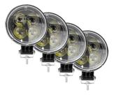 Kit 4 Farol Milha Auxiliar Bola Agrícola Off Road 12w 6500k