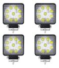 Kit 4 Farol Milha Auxiliar Off Road Led Agrícola 27w Briwax