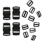 Kit 4 Fechos Engate Rápido 30mm E 8 Reguladores Para Camping