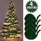 Kit 4 Festão De Natal Verde Enfeite Decoração Natalina