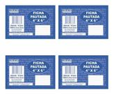 Kit 4 fichas pautadas 4x6 100 fls São Domingos