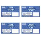 KIT 4 fichas pautadas 5x8 100 fls São Domingos