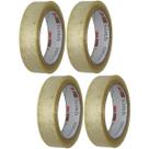 Kit 4 Fita Adesiva 373 PP Transparente 24MM X 50M
