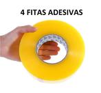 Kit 4 Fita Adesiva Larga Transparente 300 Metros Durex Correios Marketplace Embalagem Resistente