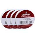 Kit 4 fita isolante branca 19mm x 20mt sibratec