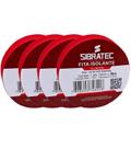 Kit 4 fita isolante vermelho 19mm x 20mtsibratec