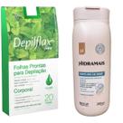 Kit 4 Folhas Depilação Depilflax Hortelã 80 Unid.+ Locão Perfume de Bebe Hidramais