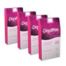 Kit 4 Folhas Prontas Para Desing Sobrancelhas Depilação Depilflax 80 Unid.