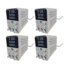 Kit 4 Fonte Alimentação Digital 1 Canal Tensão 32 Volts Corrente 5Am Pesquisas Laboratório Fa-3005