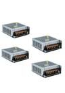 Kit 4 Fonte Chaveada 12V 10A 120W Para Cftv Fita Led Som