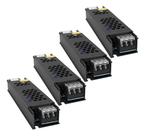 Kit 4 Fonte Chaveada 5a 60w 12v P/ Fita Led Som Capa Preta