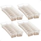 Kit 4 Forma de Gelo Com Fundo Silicone Flexível Plástico 16 Cubos Cinza Sanremo