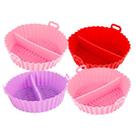 Kit 4 Forma Forro Silicone Air Fryer Reutilizável Antiaderente Protetor Assadeira Redonda Fritadeira Forno Microondas