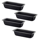 Kit 4 Formas Assar Pão Bolo Tramontina Brasil Alumínio Antiaderente 30cm Assadeira Grafite