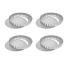 Kit 4 Formas Crespa Torta Maça Quiche 18x3 cm Fundo Removível