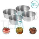 Kit 4 Formas de Bolo Redonda Alta 10x21 Alumínio Sustentável para Bolo Cheesecake Tortas Cozimento Uniforme Fácil Limpeza Uso Caseiro e Profissional