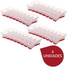 Kit 4 Formas De Gelo Flexivel Plastico Sanremo