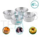 Kit 4 Formas de Pudim 8x20cm Alumínio Sustentável para Bolo com Furo Cuscuz Sobremesa Cozimento Uniforme Fácil Limpeza para Uso Caseiro e Profissional