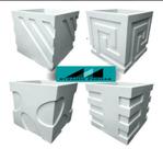 Kit 4 Formas/moldes De Vaso Abs 1mm 3d (30x30cm Cada)
