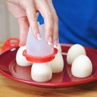 Kit 4 Formas Ovo Cozido Em Silicone Cozinha Rápido Prático