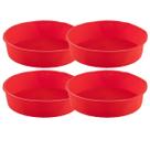 Kit 4 Formas Redonda de Silicone Sortida Bolos Sobremesa