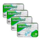 Kit 4 Fralda Geriátrico Masterfral Confort Unissex Tamanho M com 20 Unidades
