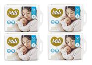 Kit 4 Fralda Infantil Love & Care P Mega 56 Unidades - Mili
