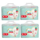 Kit 4 Fralda Infantil Pampers Premium Care Pants Tamanho M com 78 Unidades