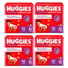 Kit 4 Fralda Roupinha Huggies Supreme Care Tamanho G 70 Unidades Descartáveis