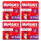 Kit 4 Fralda Roupinha Huggies Supreme Care Tamanho XXG 58 Unidades Descartáveis