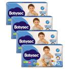 KIT 4 Fraldas Descartáveis Infantil Babysec Mega - Todos os Tamanhos