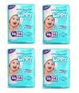 Kit 4 fraldas infantis pacote com 14 tiras lippy baby - eg