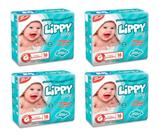 Kit 4 fraldas infantis pacote com 16 tiras lippy baby - g