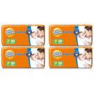 KIT 4 Fraldas Pom Pom Clássica Jumbo Tamanho P C/ 30 unidades
