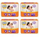 KIT 4 Fraldas Pom Pom Derma Protek Hiper Tamanho M Com 86 unidades