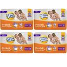 KIT 4 Fraldas Pom Pom Protek Grandinhos 6 Pacotes c/ 14 unidades