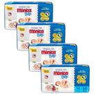 Kit 4 Fraldas Turma da Mônica Baby Mega M com 50un cada