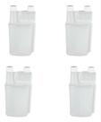 Kit 4 Frasco Duplo Aplicador Dosador Plástico 1L