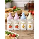 Kit 4 Frascos Bisnaga Para Molhos Ketchup Mostarda Colorido R7012