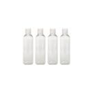 Kit 4 Frascos Viagem Shampoo Creme Sabonete 100ml Com Tampa Fliptop