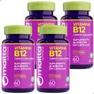 Kit 4 Frascos Vitamina B12 Cianocobalamina Cobalamina Pura 240 Cápsulas Sem Sabor Puro Natural Duom