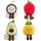 Kit 4 Frutas de Pelúcia Morango Abacate Abacaxi Coco Baby Kit 4 Frutas de Pelúcia Morango Abacate Abacaxi Coco Baby
