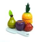 Kit 4 Frutinhas Com Corte Brinquedo Em Madeira Kit 4 Frutinhas Com Corte Brinquedo Em Madeira