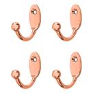 Kit 4 Ganchos Cabide Multiuso Médio Simples Zamac Conjunto Gancho Organizador Vertical Para Casa Pendurar Roupas Panos Toalhas Acessórios