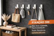Kit 4 Ganchos Fixação 3M Sem Furo Banheiro Cozinha Sala Forte