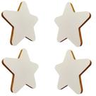 Kit 4 Ganchos Pendurador de parede Estrela Mdf